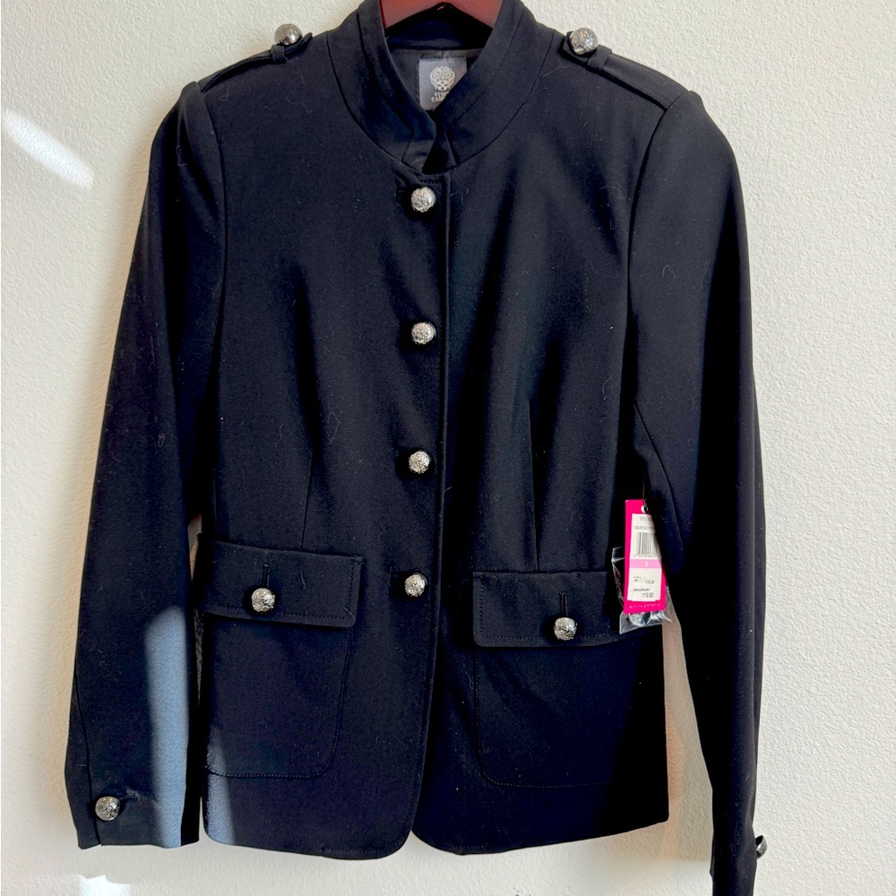 NWT, Vince Camuto Black Military Blazer Size 6